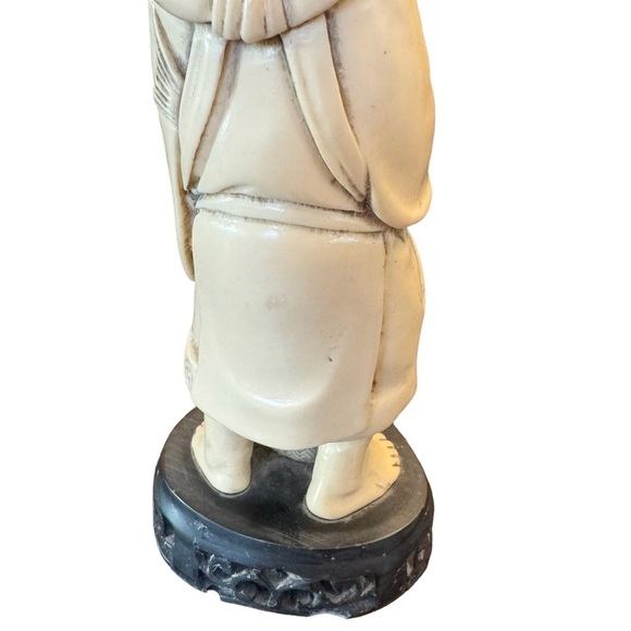 Great 19th Century Vintage Asian Fisherman Sculpture Figurine - Picture 7 of 14